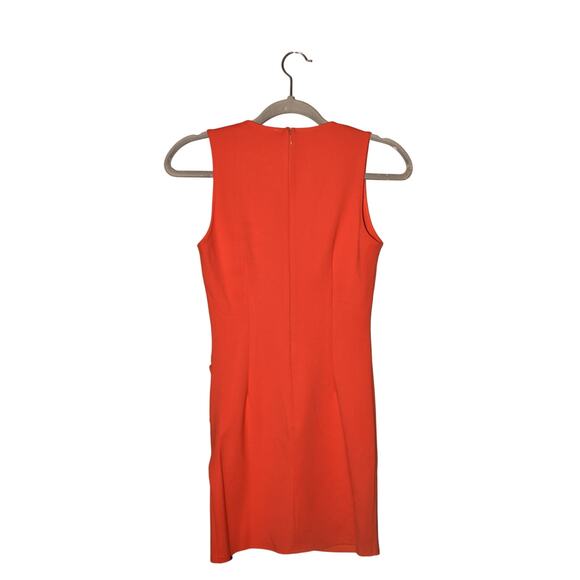 SUPERDOWN $68 Red Ponte Knit Skye‎ Mini Dress Sleeveless V-Neck Small - Picture 4 of 5
